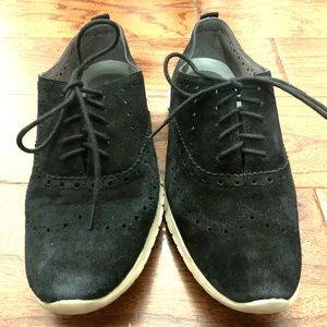 Cole Haan Zerogrand Wingtip Oxford Black Suede